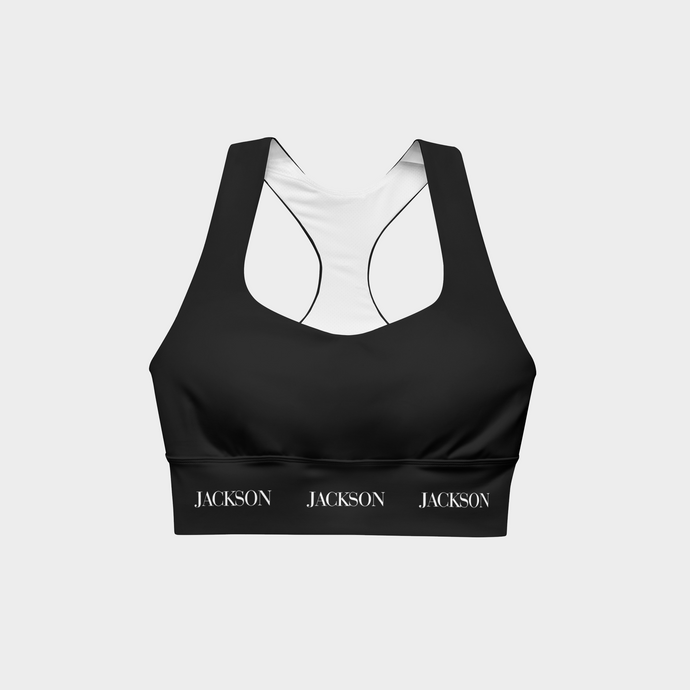 Shop Jackson Logo Print Stretch Jersey Bra Top Womens & Mens Apparel by Jackson JoJaxs® Official Site. JoJaxs.com