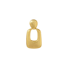 JoJaxs Square Frame Yellow Gold Earrings
