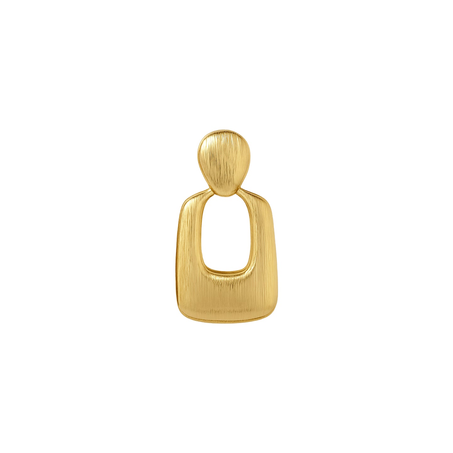 JoJaxs Square Frame Yellow Gold Earrings