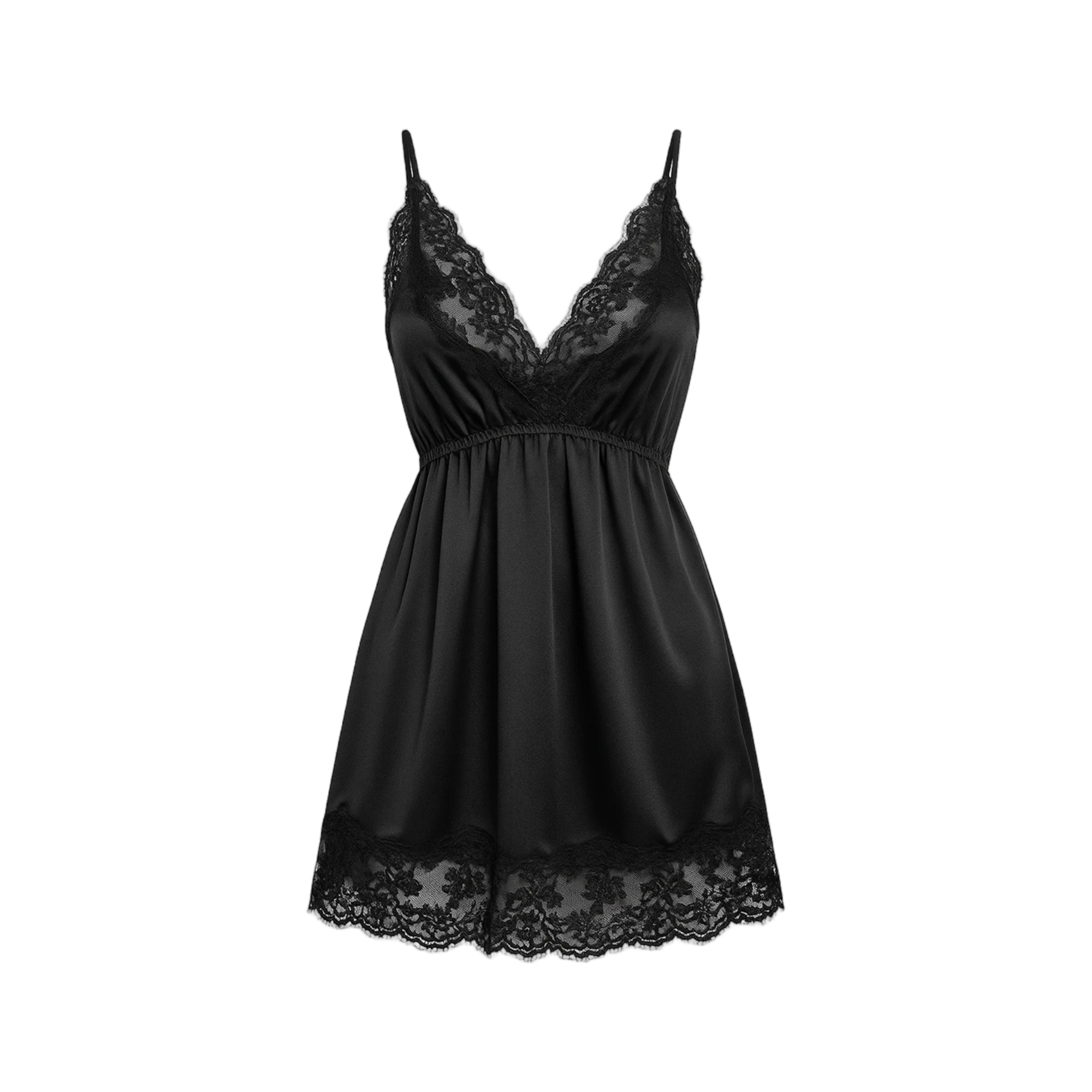 JoJaxs Satin Lace Slip Mini Dress | Jackson JoJaxs US Black / EU 38 / US 6