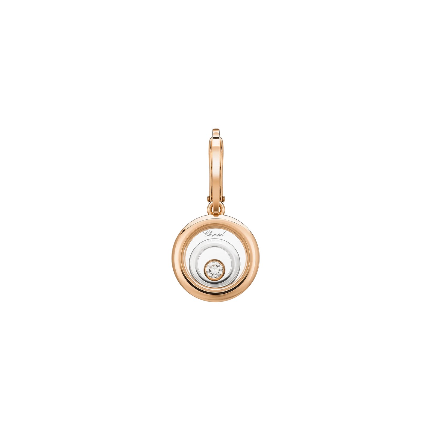 JoJaxs Round Stone Frame Rose Gold Earrings