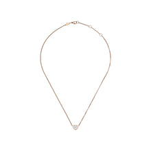 JoJaxs White Heart Frame Rose Gold Necklace