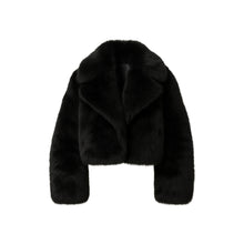 JoJaxs Sustainable Fur Lapel Cropped Jacket