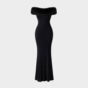 black sequin dress Black Pleated Off Shoulder Bubble Hem Strapless Sequin Mini Dress M / Black