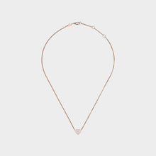 JoJaxs White Heart Frame Rose Gold Necklace