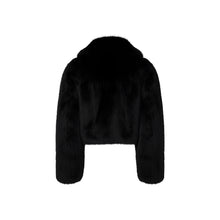 JoJaxs Sustainable Fur Lapel Cropped Jacket