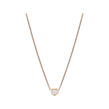 JoJaxs White Heart Frame Rose Gold Necklace