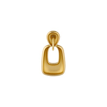 JoJaxs Square Frame Yellow Gold Earrings