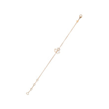 JoJaxs White Hearts Stone Frame Yellow Gold Bracelet