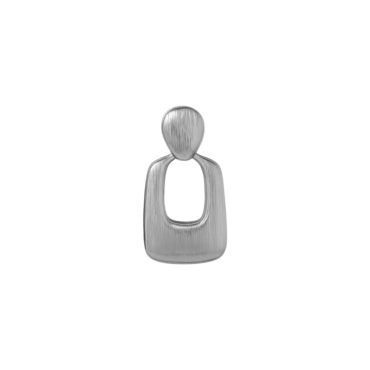 JoJaxs Square Frame Silver Earrings