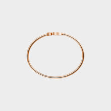 JoJaxs White Heart Stone Frame Rose Gold Bangle