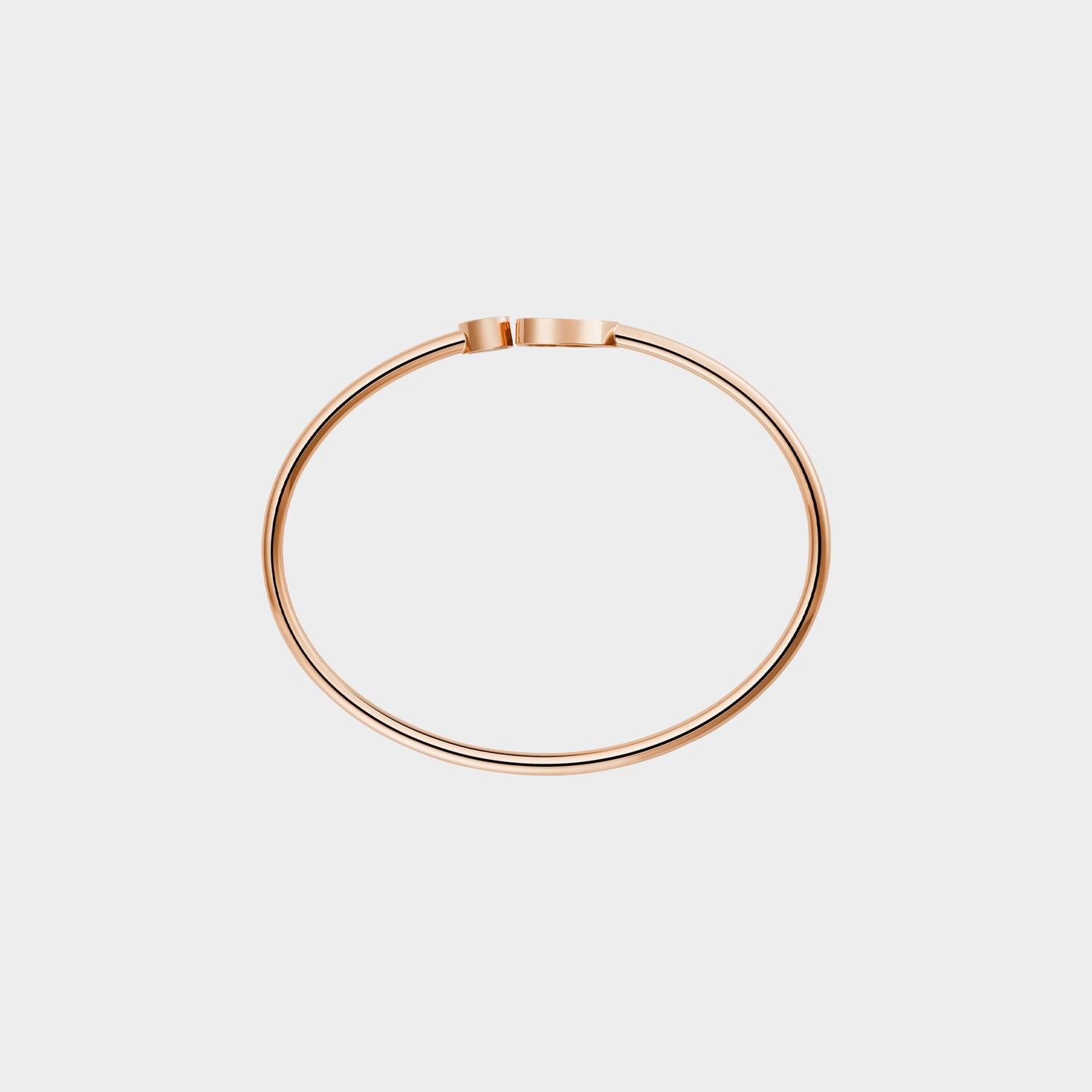 JoJaxs White Heart Stone Frame Rose Gold Bangle