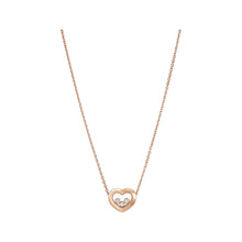 JoJaxs Heart Stones Frame Rose Gold Necklace