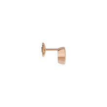 JoJaxs Heart Stone Frame Rose Gold Earrings