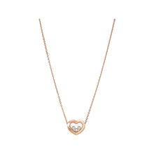 JoJaxs Heart Stones Frame Rose Gold Necklace