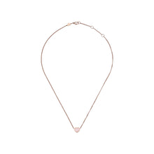 JoJaxs Pink Heart Frame Rose Gold Necklace