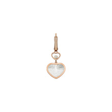 JoJaxs White Heart Stone Frame Rose Gold Earrings