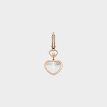 JoJaxs White Heart Stone Frame Rose Gold Earrings