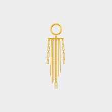 JoJaxs Curtain Tassel Yellow Gold Earrings