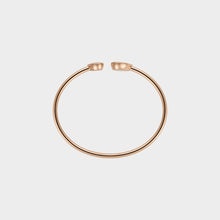 JoJaxs Heart Stones Frame Rose Gold Bangle