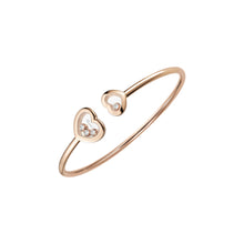JoJaxs Heart Stones Frame Rose Gold Bangle