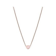 JoJaxs Pink Heart Frame Rose Gold Necklace