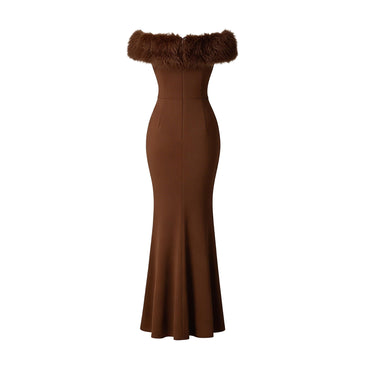 brown fur dress Trimmed Gumdrop %0D%0A%0D%0A%26nbsp%3B%0D%0A%0D%0A%26nbsp%3B%0D%0A*%26nbsp%3BOrder%20one%20size%20up%20for%20a%20relaxed%20fit Fur Fantasy : Dress