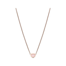 JoJaxs Pink Heart Frame Rose Gold Necklace