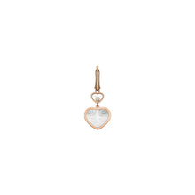 JoJaxs White Heart Stone Frame Rose Gold Earrings