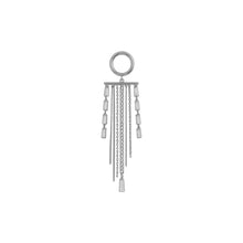 JoJaxs Curtain Tassel Silver Earrings