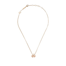 JoJaxs Pink Hearts Stone Frame Rose Gold Necklace