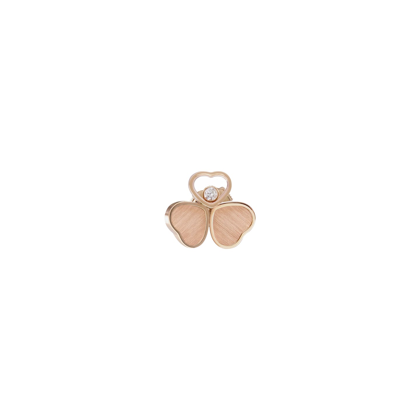 JoJaxs Blush Hearts Stone Frame Rose Gold Earrings