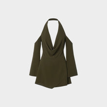 JoJaxs Open Knit Backless Mini Dress