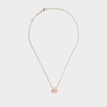 JoJaxs Pink Hearts Stone Frame Rose Gold Necklace