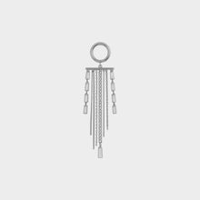 JoJaxs Curtain Tassel Silver Earrings