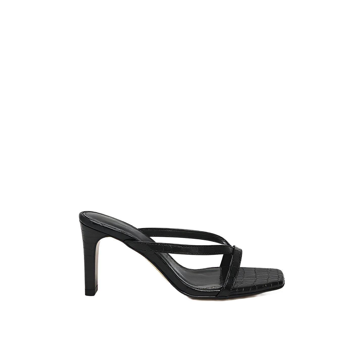 JoJaxs Crocodile Leather Heeled Sandal