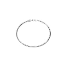 JoJaxs Pink Heart Stone Frame Silver Bangle