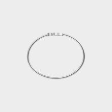 JoJaxs Pink Heart Stone Frame Silver Bangle