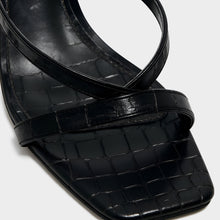 JoJaxs Crocodile Leather Heeled Sandal