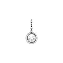 JoJaxs White Round Stones Frame Silver Earrings