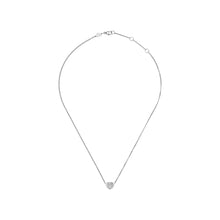 JoJaxs Heart Stones Frame Silver Necklace