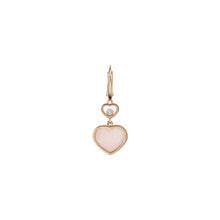 JoJaxs Blush Heart Stone Frame Rose Gold Earrings