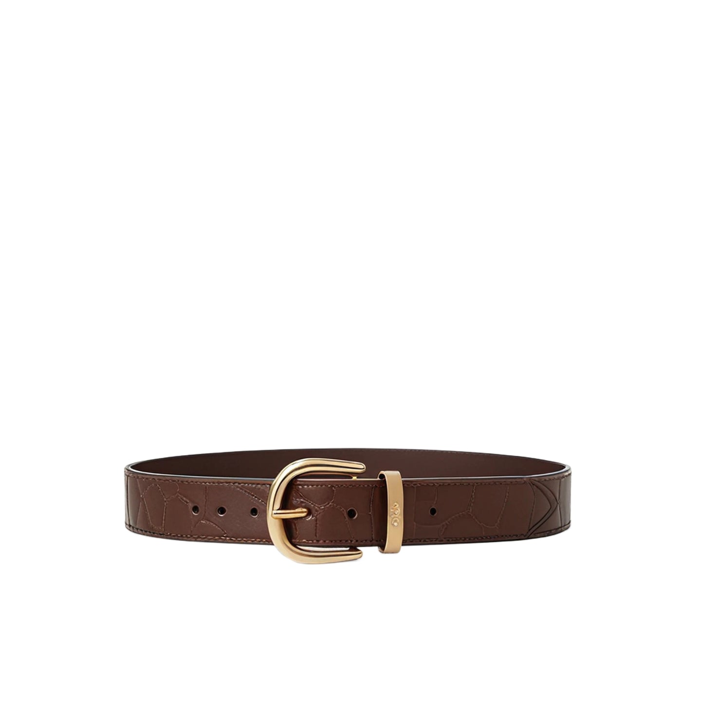 JoJaxs Crescent Crocodile Leather Belt