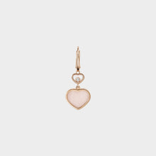 JoJaxs Blush Heart Stone Frame Rose Gold Earrings