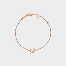 JoJaxs Round Stone Frame Rose Gold Bracelet