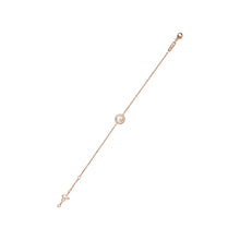 JoJaxs Round Stone Frame Rose Gold Bracelet