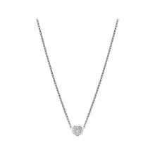 JoJaxs Heart Stones Frame Silver Necklace