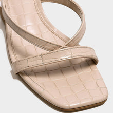 JoJaxs Crocodile Leather Heeled Sandal
