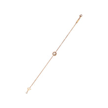 JoJaxs Round Stone Frame Rose Gold Bracelet