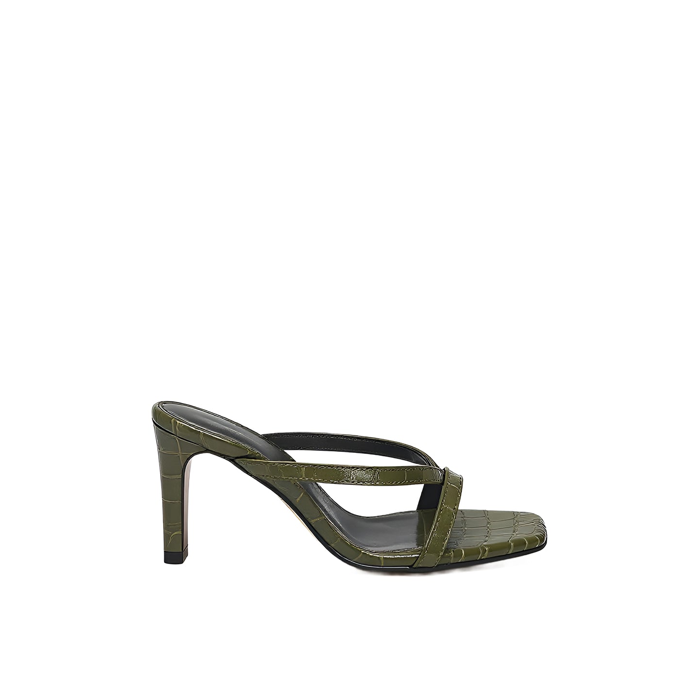 JoJaxs Crocodile Leather Heeled Sandal